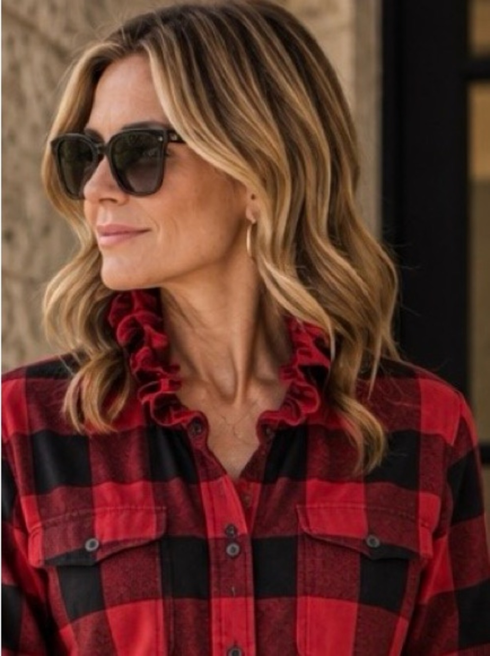 KMJ Designs Buffalo Plaid "Quarantina" Shirt